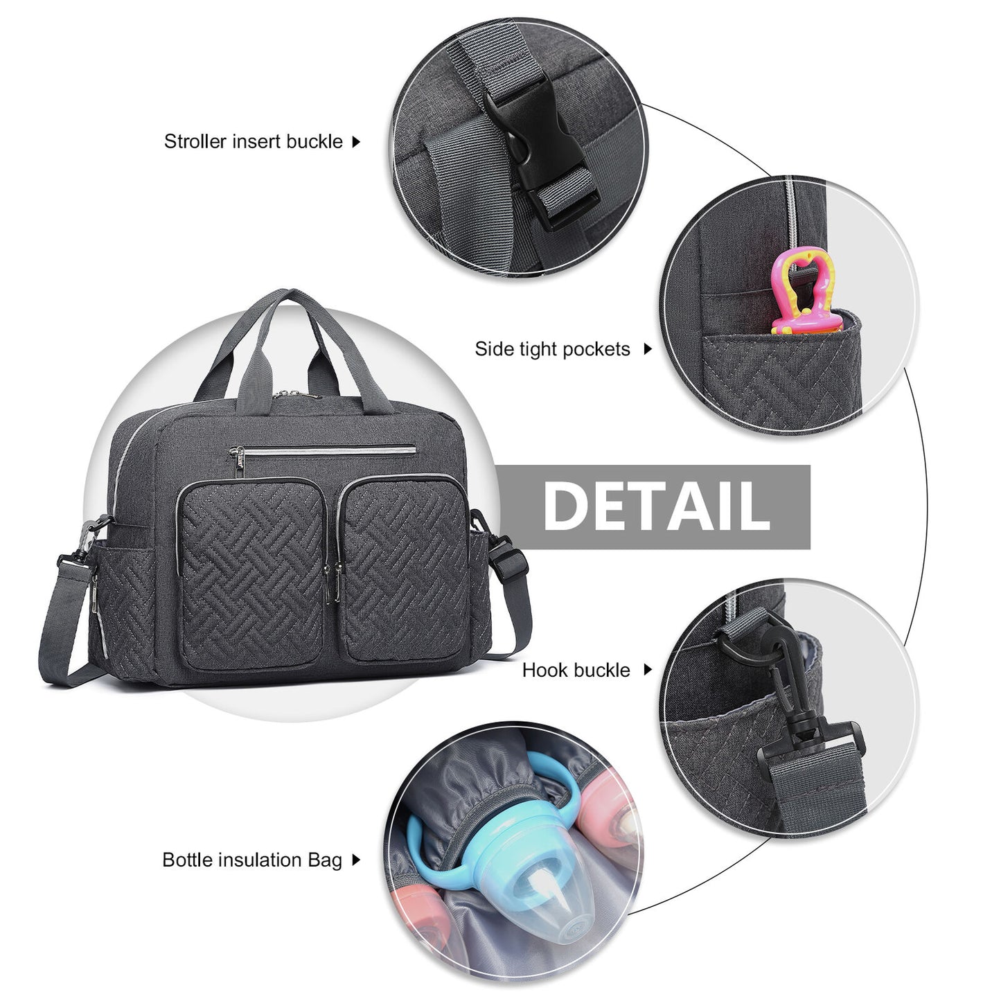 π₯ Large Mummy Changing Shoulder Travel Bag Hospital Baby Nappy Tote Handbag