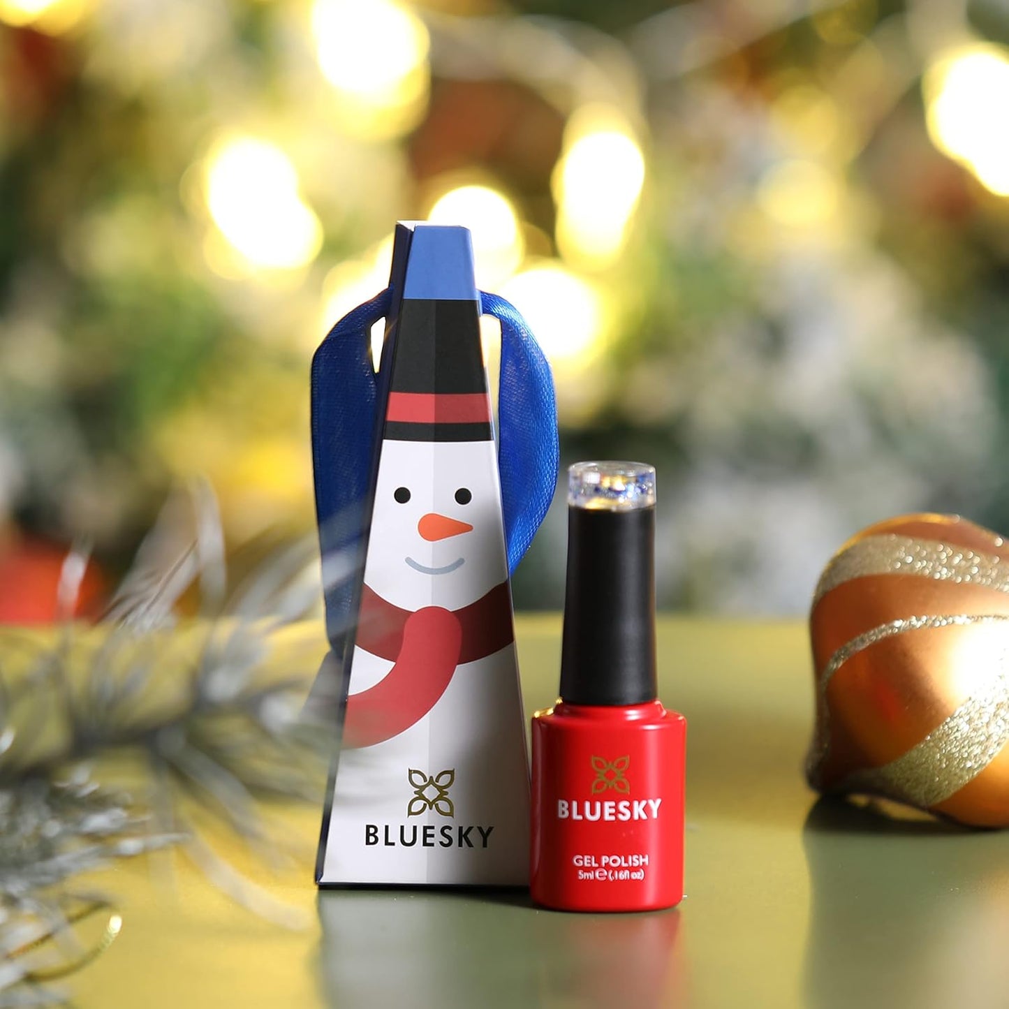 Christmas Exclusive Gel Nail Polish Bauble 5Ml, Snowman'S Got Sass, Blue Glitter Soak-Off Gel Polish for 21 Day Manicure, Salon & Home Use, Requires Curing under UV/LED Lamp