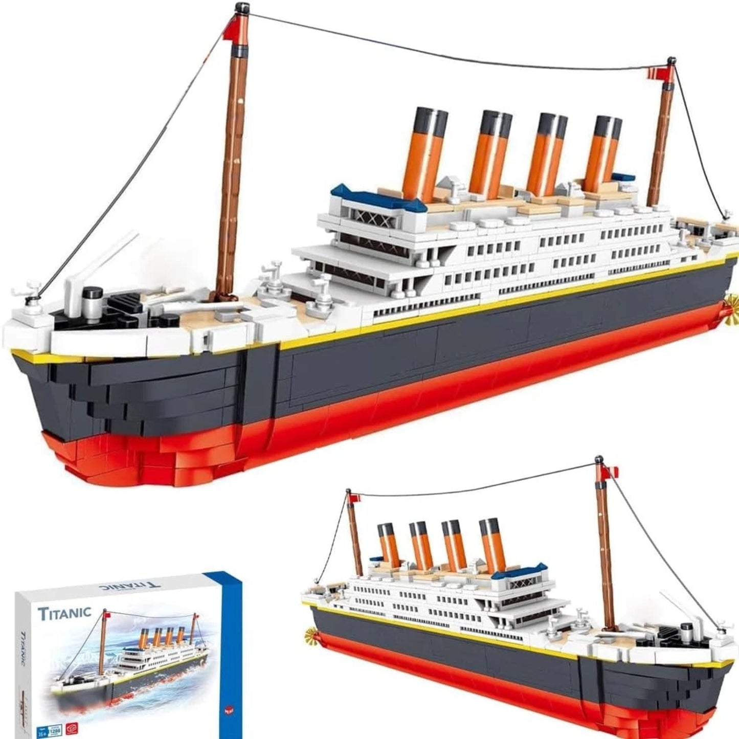 1860/1288Pcs Titanic Cruise Ship Model Blocks Ship Building Blocks Gift for Kids Children Home Office Ornaments Fast Shipping