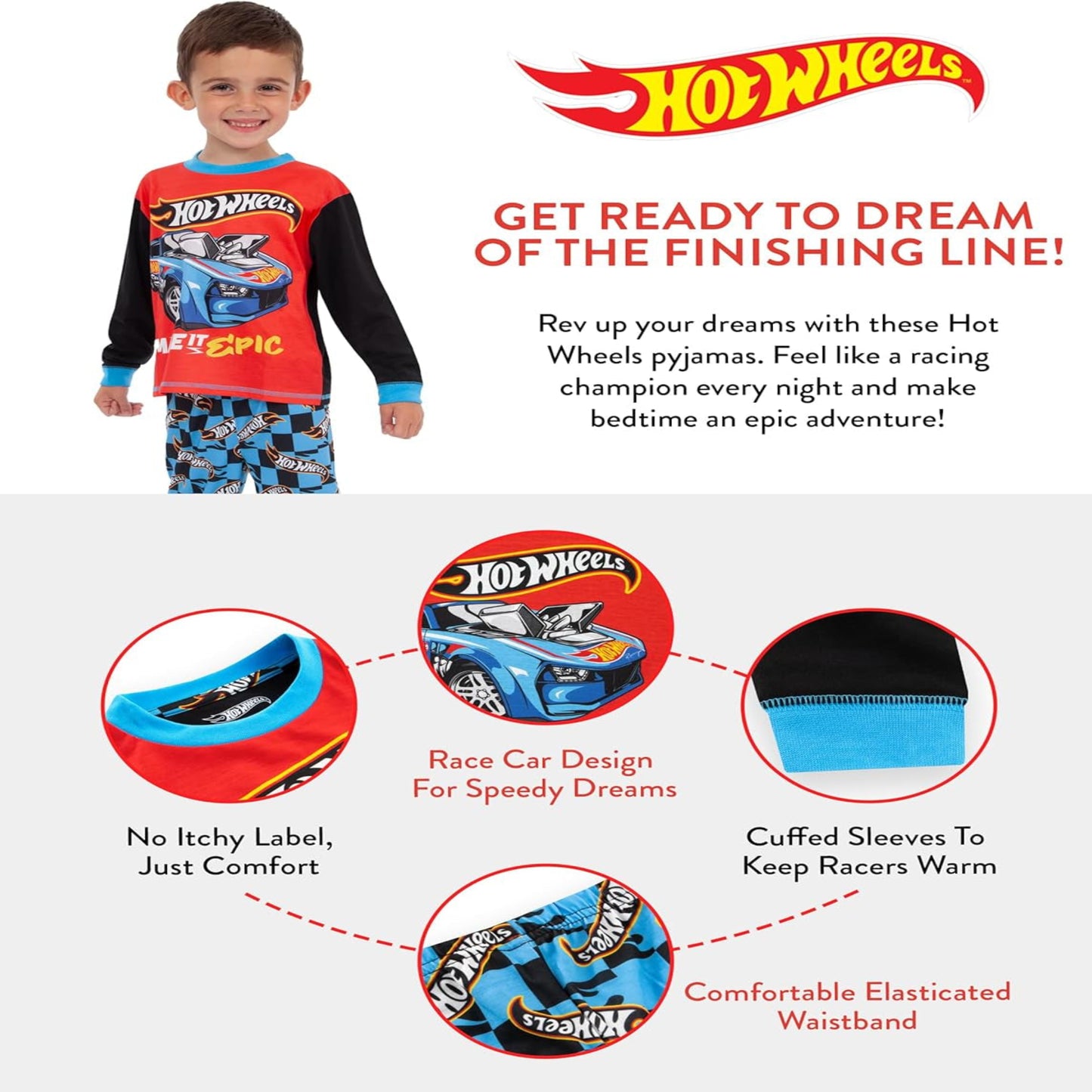 Pyjamas | Race Car Boys Pyjamas | Racing Cars Pjs | Ages 3 to 10 Years