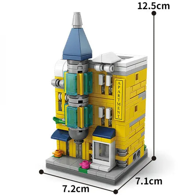House Building Blocks Mini City Store Street View Snack Street Children'S Toys Boys and Girls Gifts Compatible with Lego