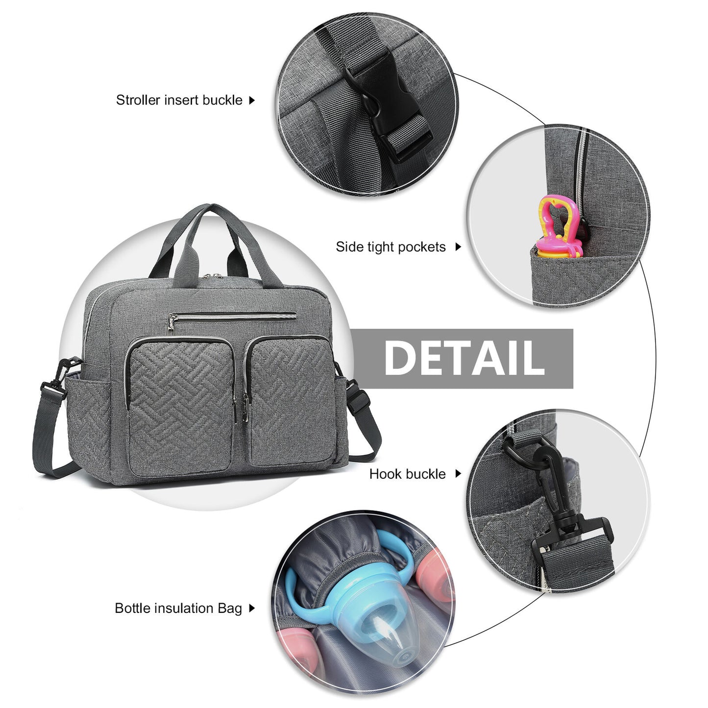 π₯ Large Mummy Changing Shoulder Travel Bag Hospital Baby Nappy Tote Handbag