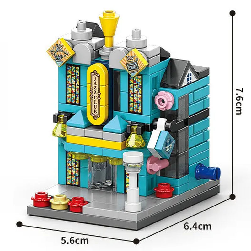 House Building Blocks Mini City Store Street View Snack Street Children'S Toys Boys and Girls Gifts Compatible with Lego