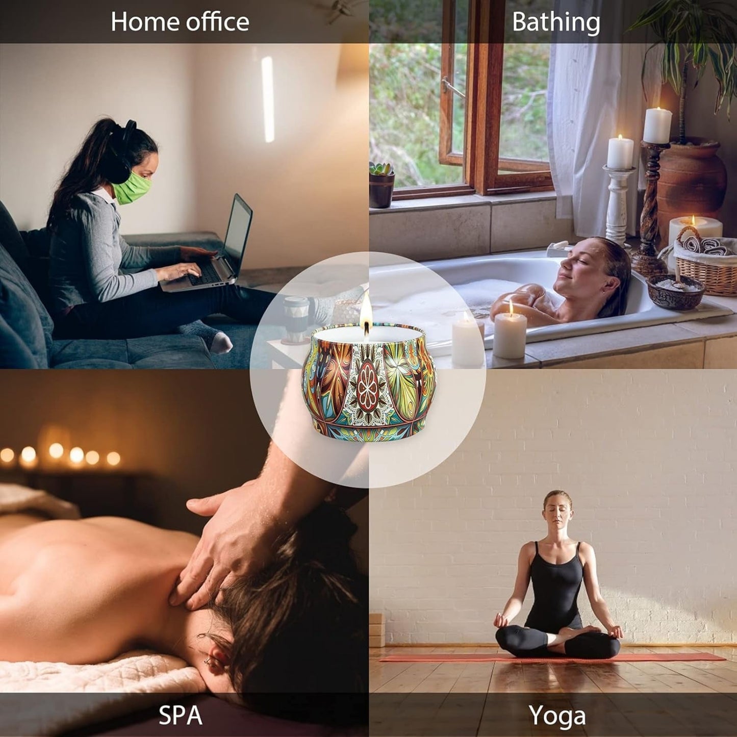 6 Pack Scented Candles Gift Set for Women, Portable Travel Aromatherapy Candles, Natural Soy Wax Gifts Set for Her, Birthday, Valentine'S Day, Mother'S Day, Christmas