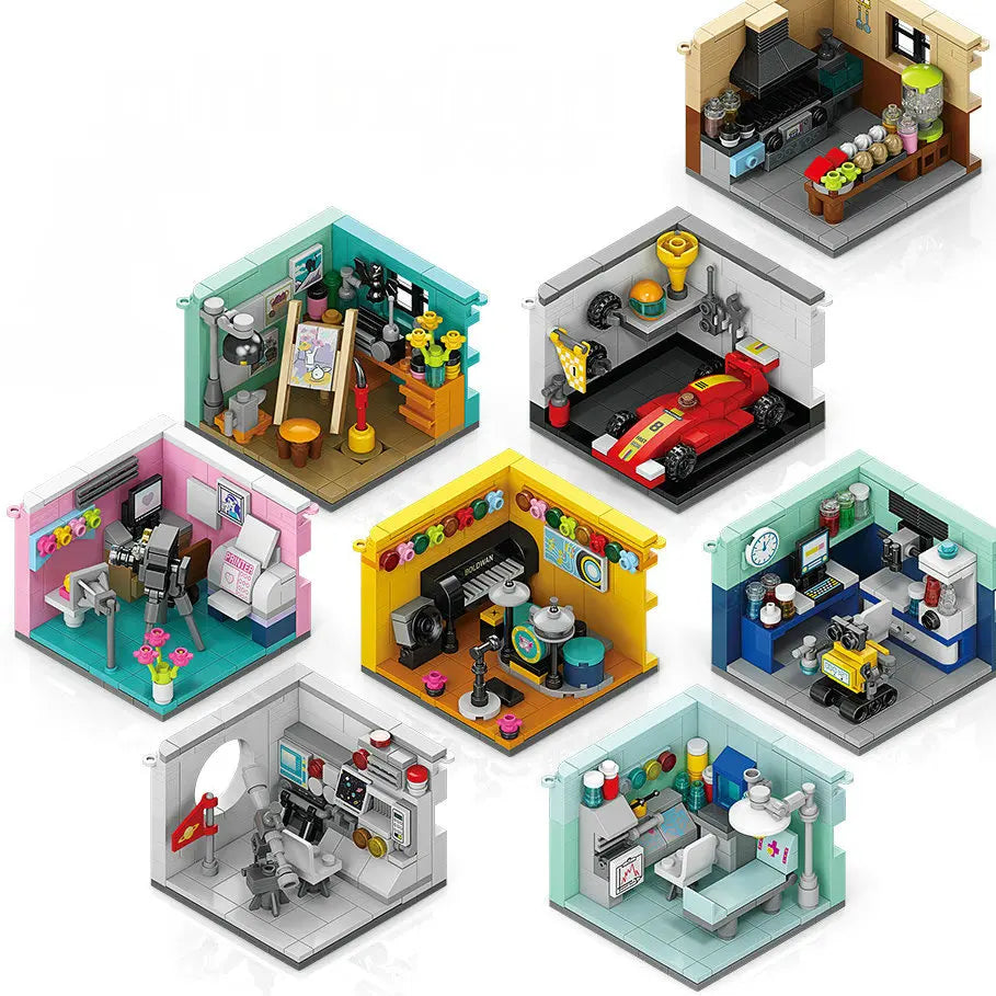 House Building Blocks Mini City Store Street View Snack Street Children'S Toys Boys and Girls Gifts Compatible with Lego