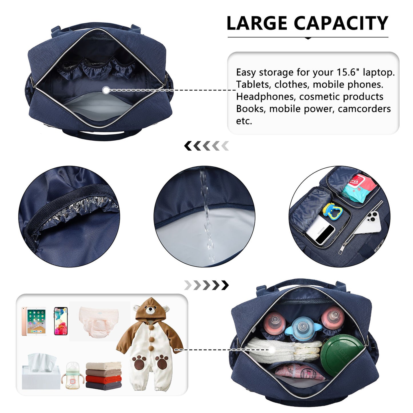 π₯ Large Mummy Changing Shoulder Travel Bag Hospital Baby Nappy Tote Handbag