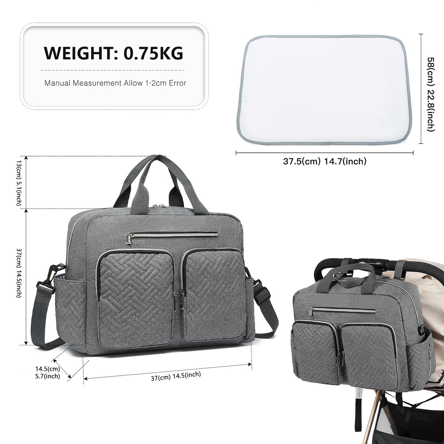 π₯ Large Mummy Changing Shoulder Travel Bag Hospital Baby Nappy Tote Handbag