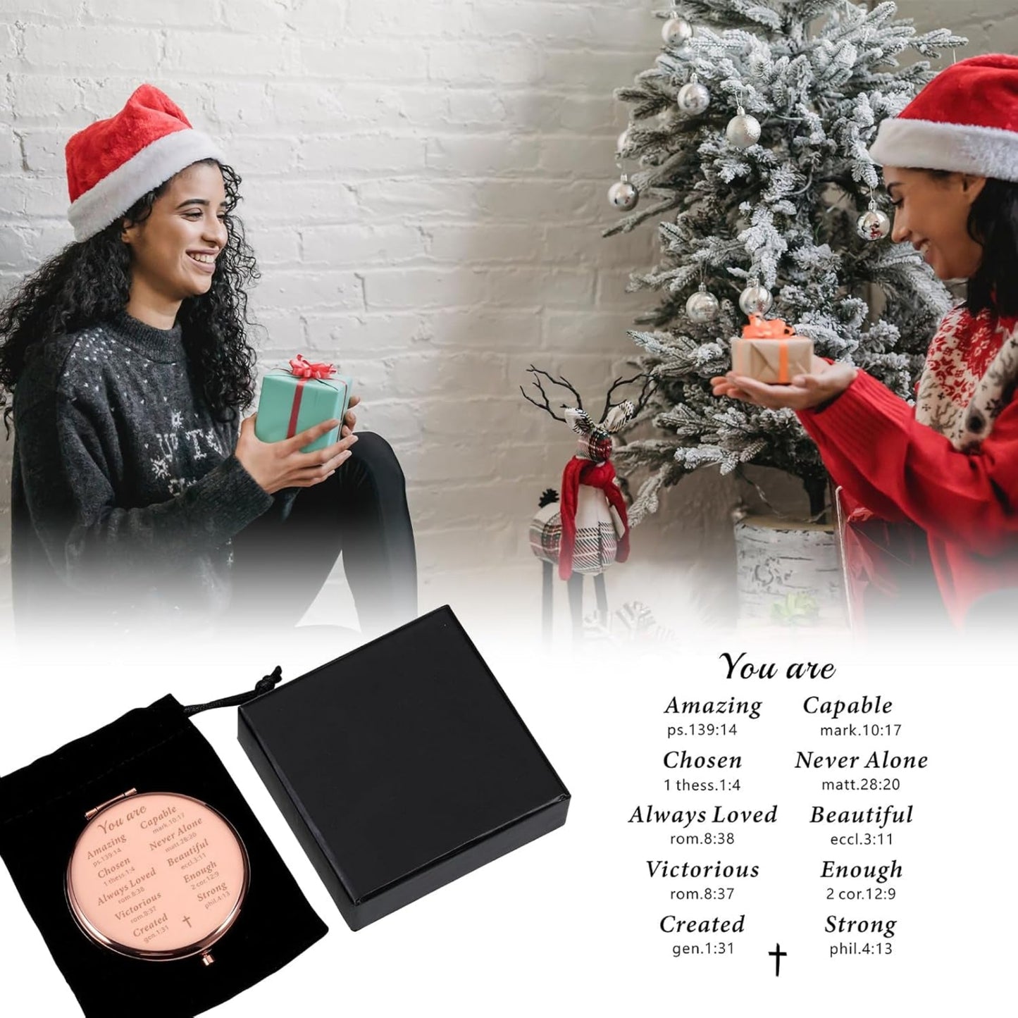 Christian Gifts Compact Mirror for Women 2024 Graduation Gifts for Daughter Senior Girls Students 2024 Graduation Gifts for Her Him for Teens College Graduation Graduate Gifts for Phd