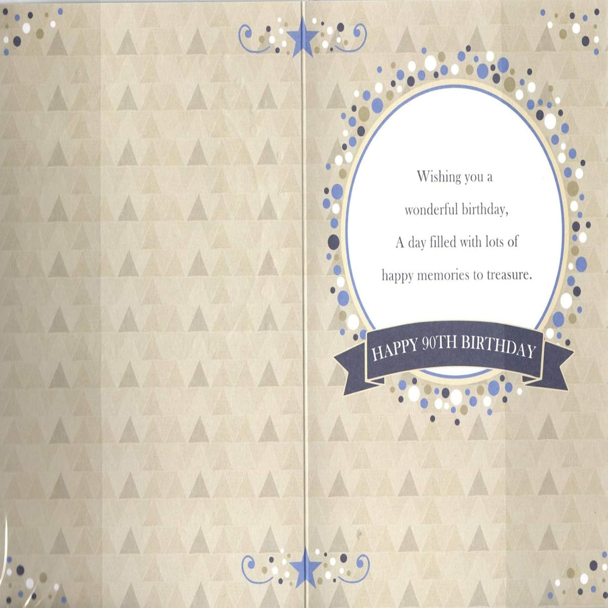 90th Birthday Card for Him – Gold Foil Age 90 Today - 133 x 197mm