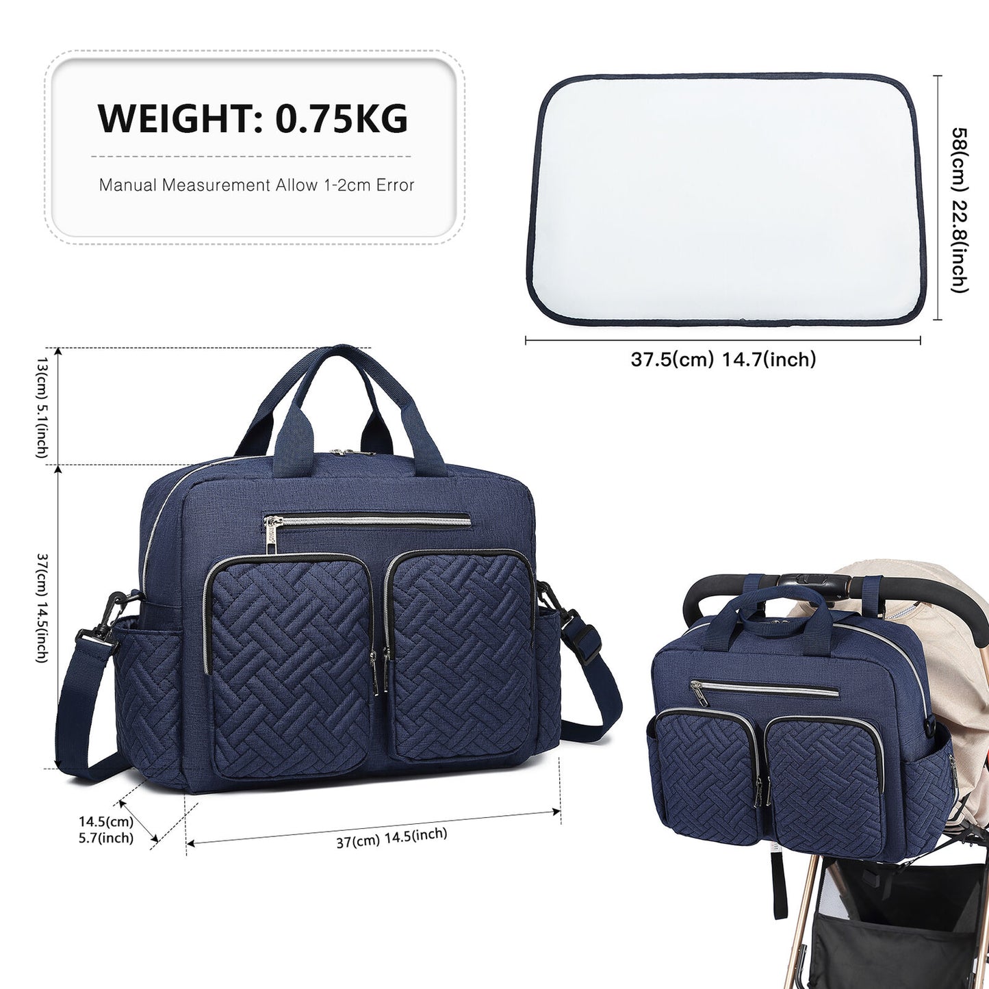 π₯ Large Mummy Changing Shoulder Travel Bag Hospital Baby Nappy Tote Handbag