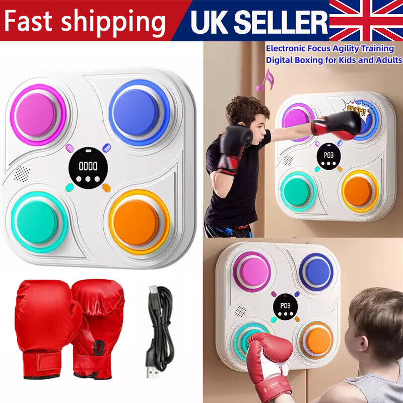 Smart Punching Boxing Electronic Music Machine Home Training Bluetooth with LED.
