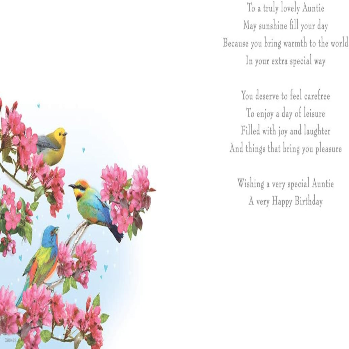 Auntie Birthday Card – Regal Publishing Greeting Card - 9 x 6 inches