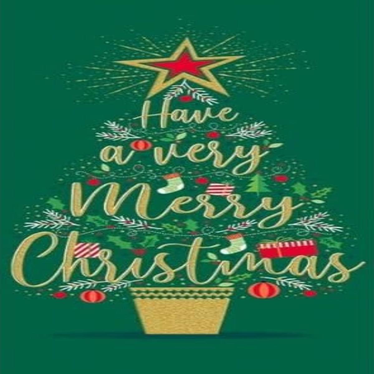 Avant Garde Christmas Money Wallet Card | Modern Merry Christmas Card - 8 x 4 inches