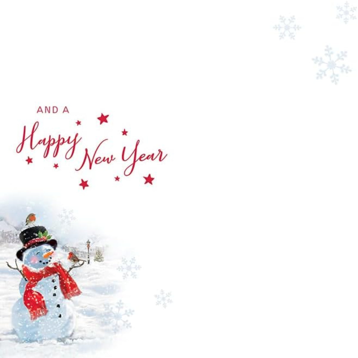 Avant Garde Snowman Christmas Money Wallet Card | Traditional Christmas Card with Money Holder - 8 x 4 inches