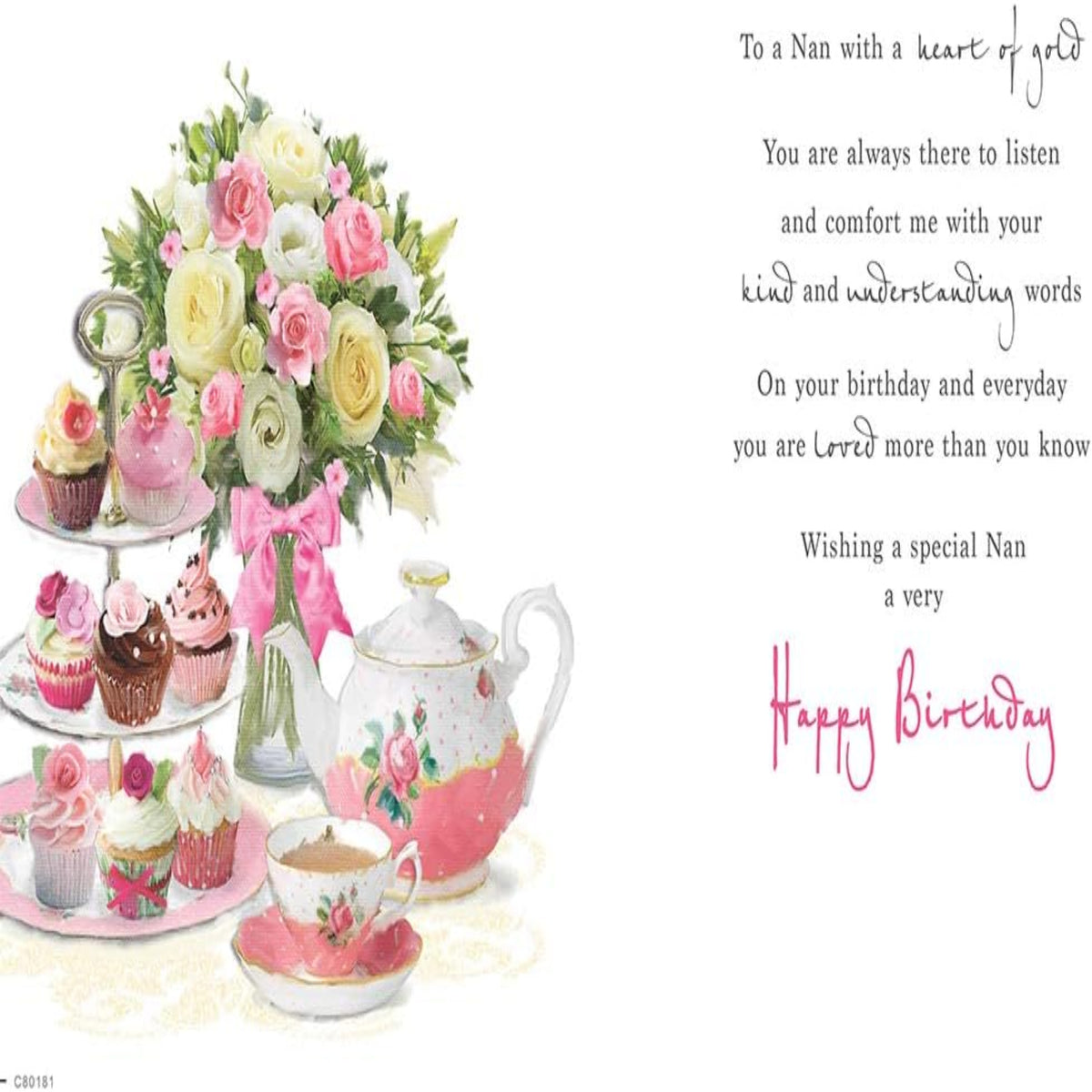 Birthday Card for Nan - Regal Publishing - 9 x 6 inches