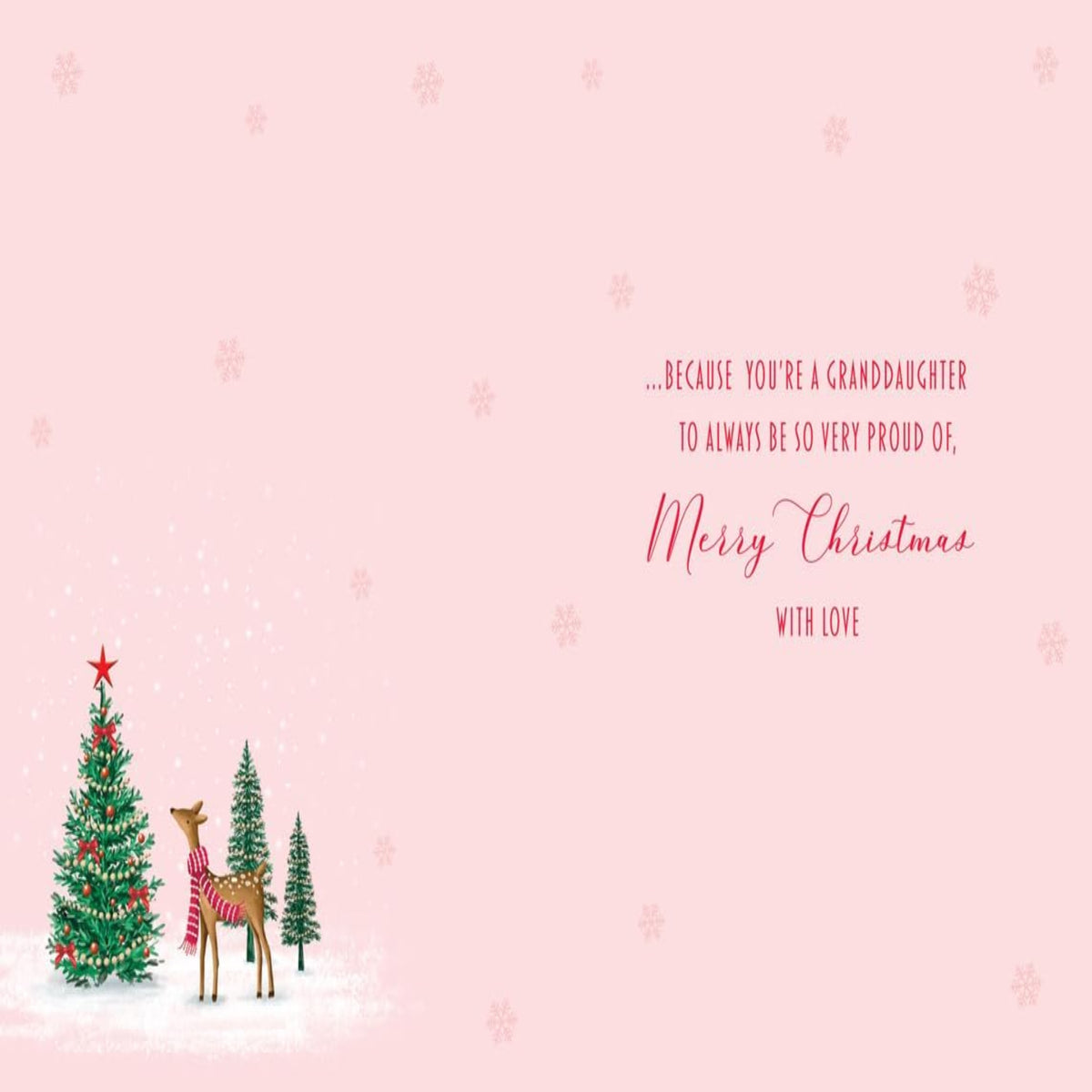 Christmas Card for Granddaughter with Love - Piccadilly Greetings - 8 x 6 inches