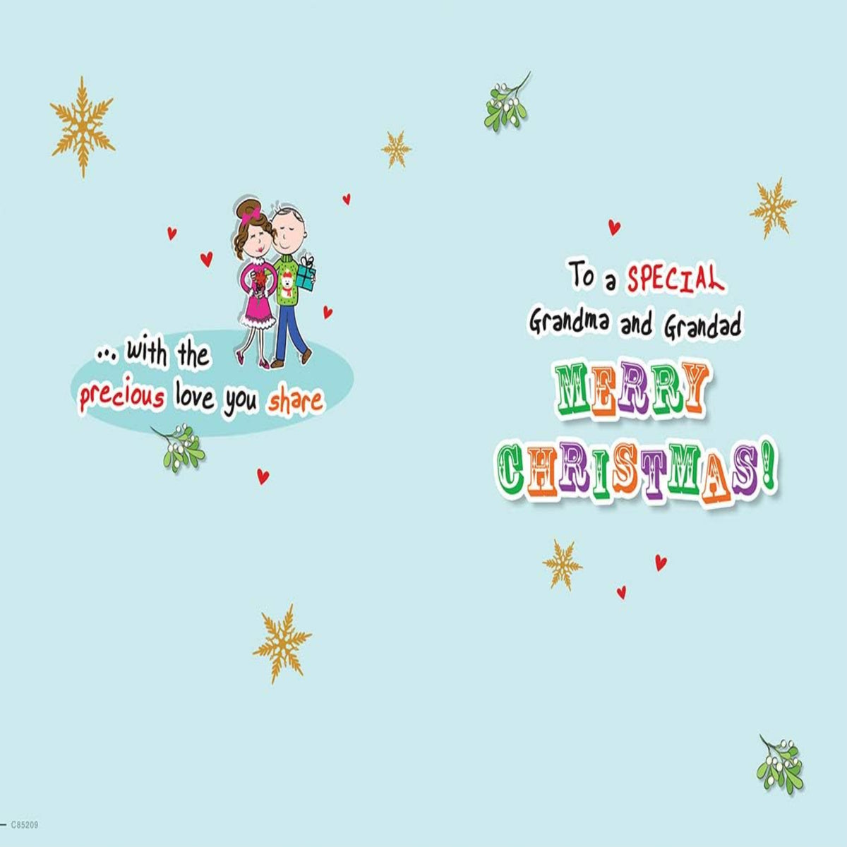 Christmas Card for Grandma & Grandad – Regal Publishing - 9 x 6 inches