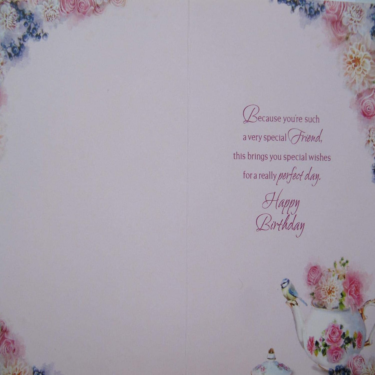 Colourful Flower Birthday Card for a Special Friend - 7.5 x 5.25 inches