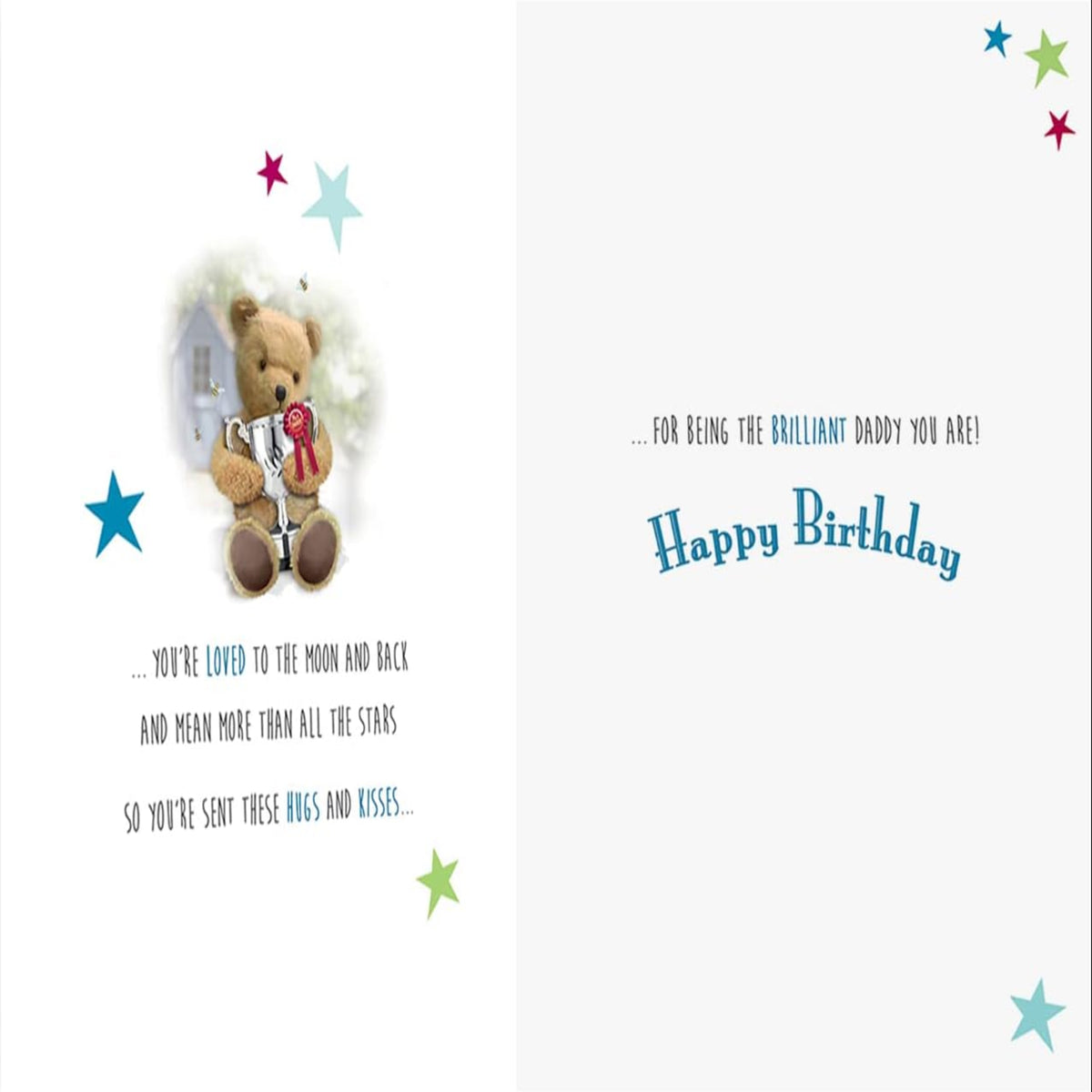 Cute Daddy Birthday Card - Regal Publishing - 9 x 6 inches
