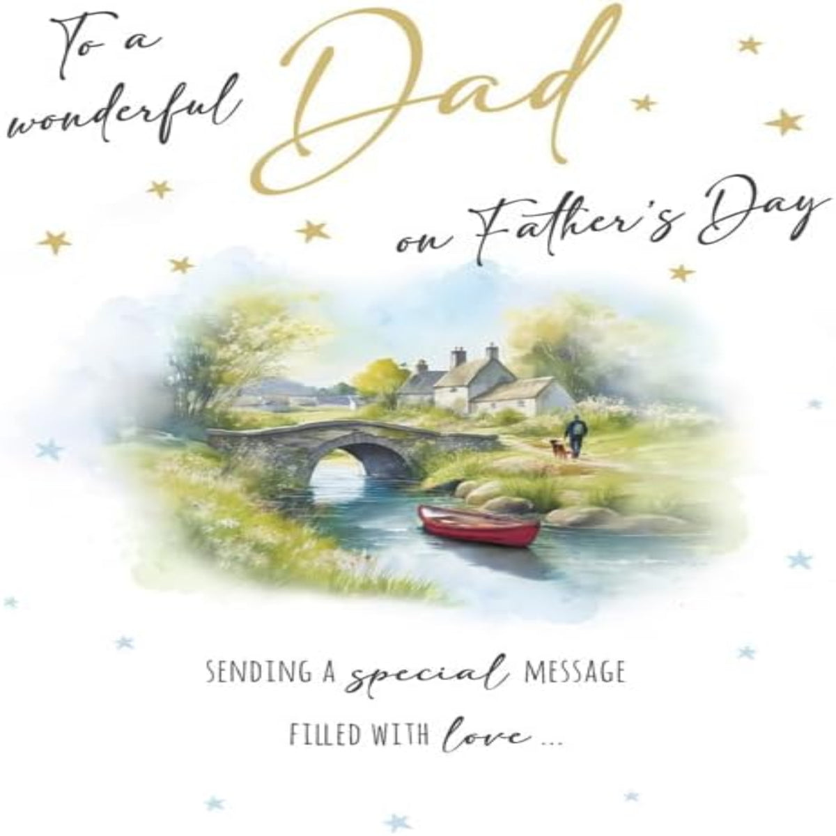 Father's Day Card for a Wonderful Dad - Regal Publishing - 9 x 6 inches