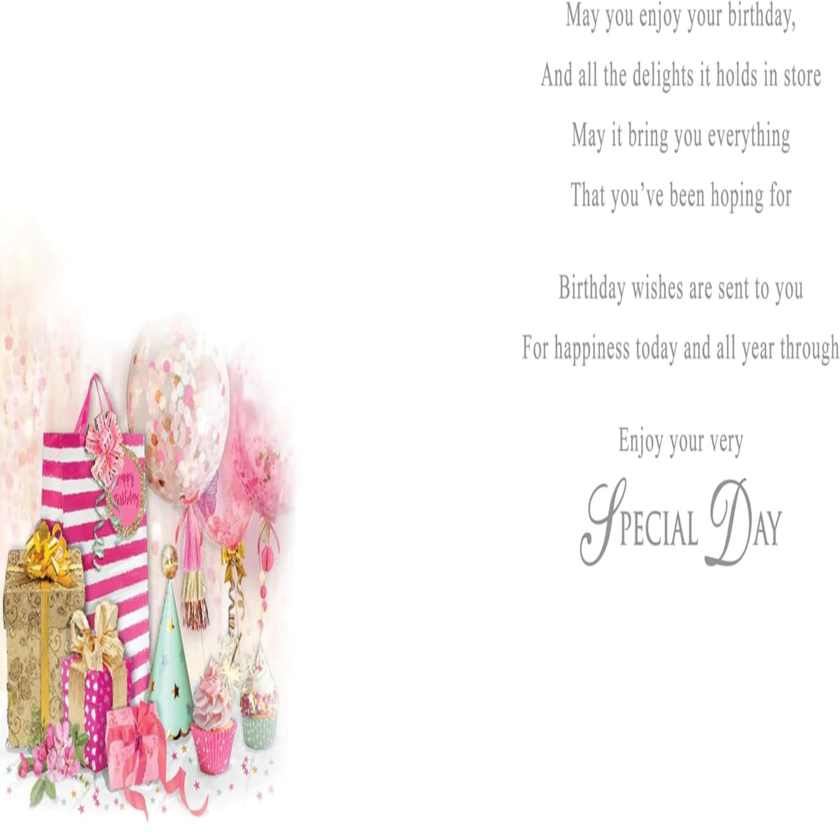 Female Birthday Card – Happy Birthday to You - Regal Publishing - 8 x 6 inches