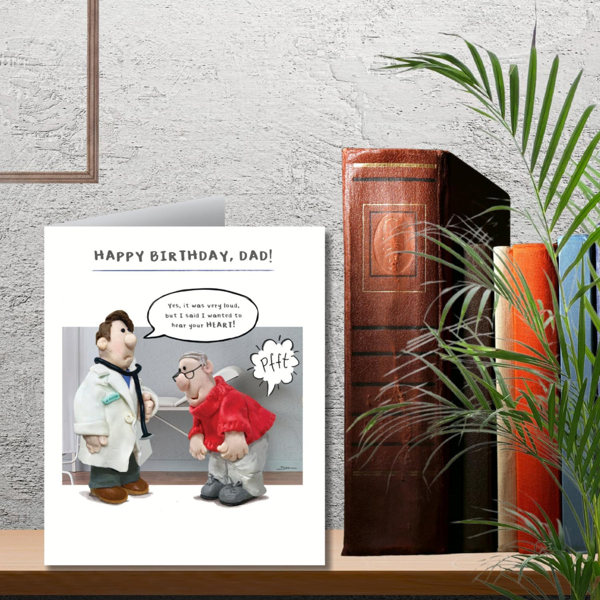 Funny Birthday Card for Dad | Examined at the Doctors Humour Card - Multi-coloured - 15.4 x 18.4 cm
