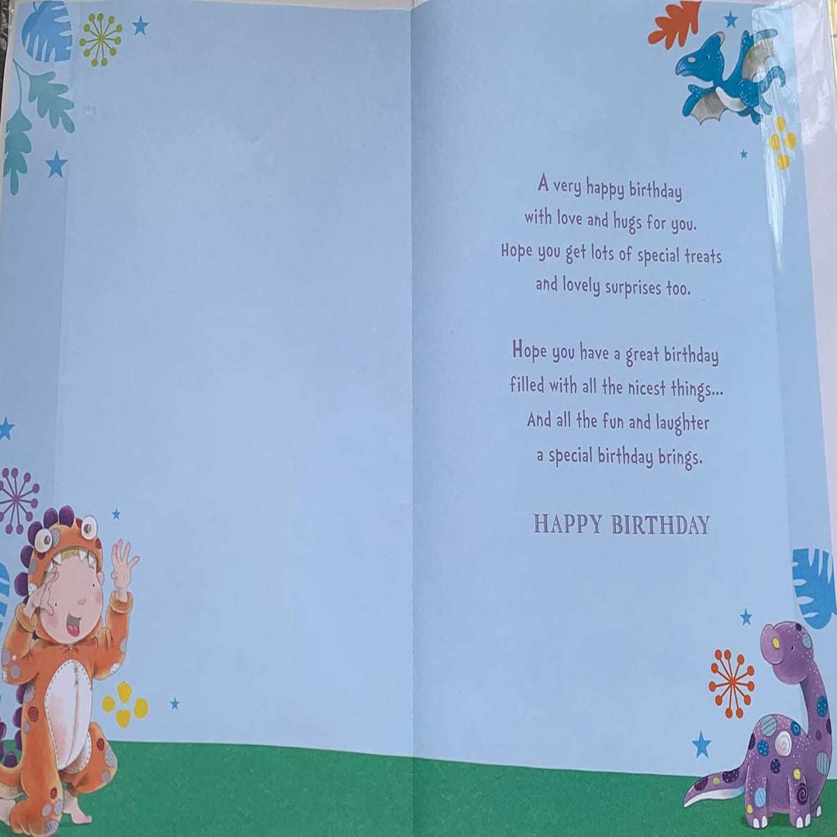 Great Grandson 3rd Birthday Card with Badge - 9 x 6 inches