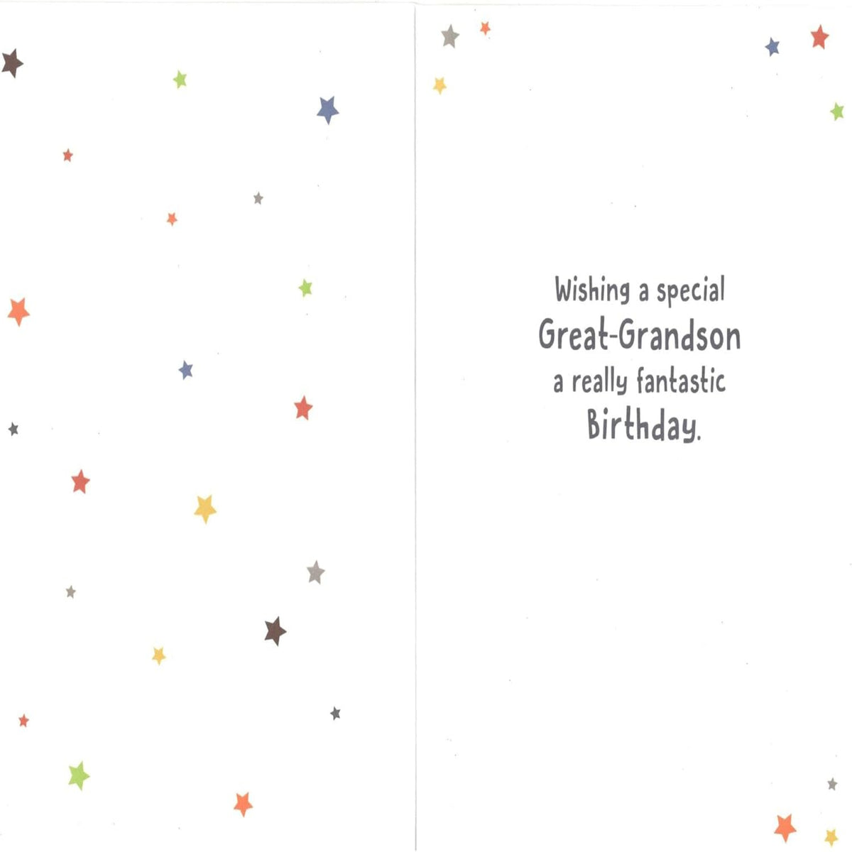 Great-Grandson Birthday Card - Colourful Design - 13 x 19 cm