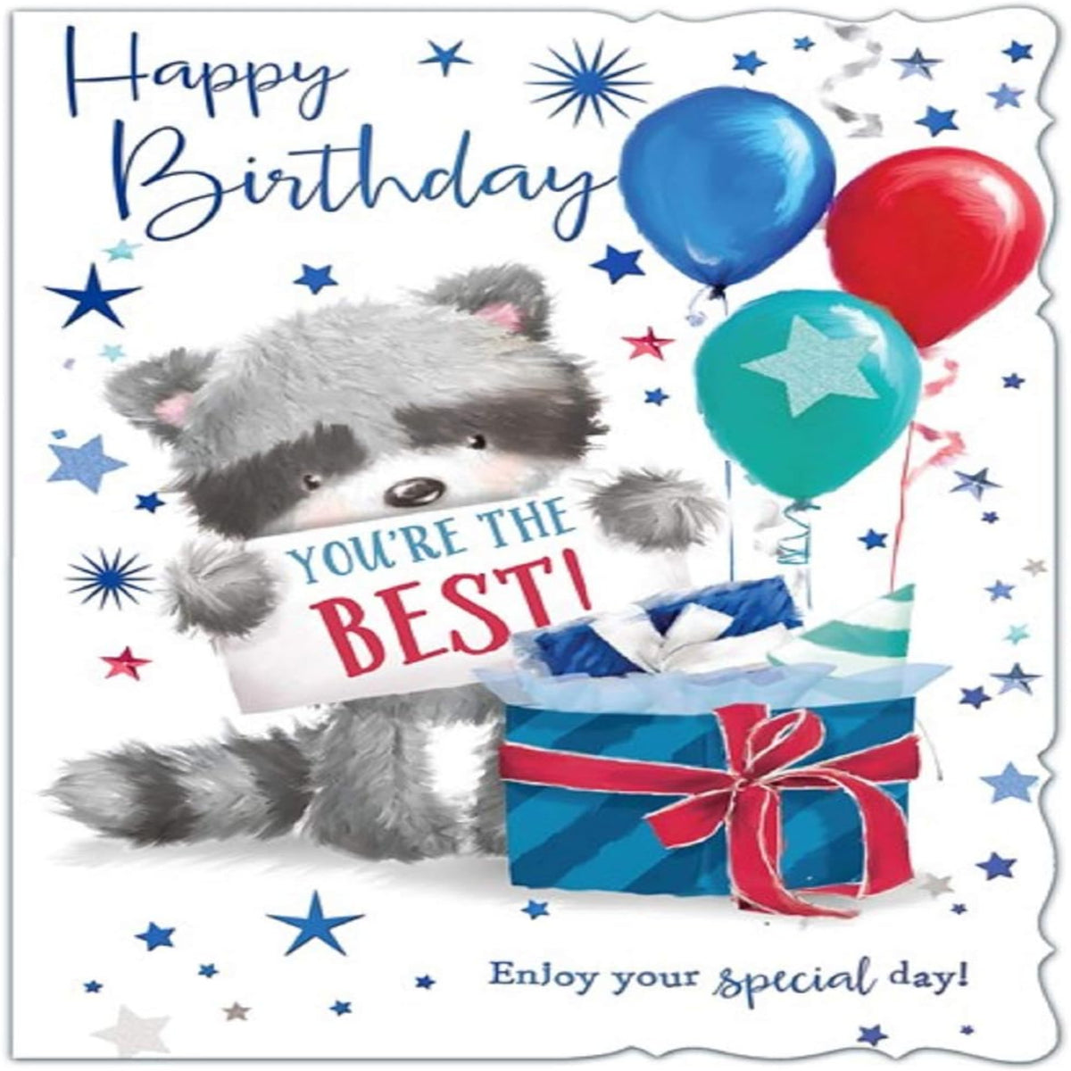 Happy Birthday You're The Best Open Card | Birthday Greeting Card - 19.5cm x 13.5 cm