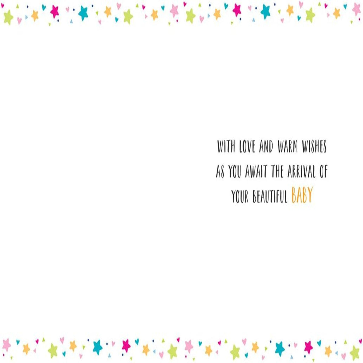Modern Baby Shower Congratulations Card - Regal Publishing - 8 x 6 inches