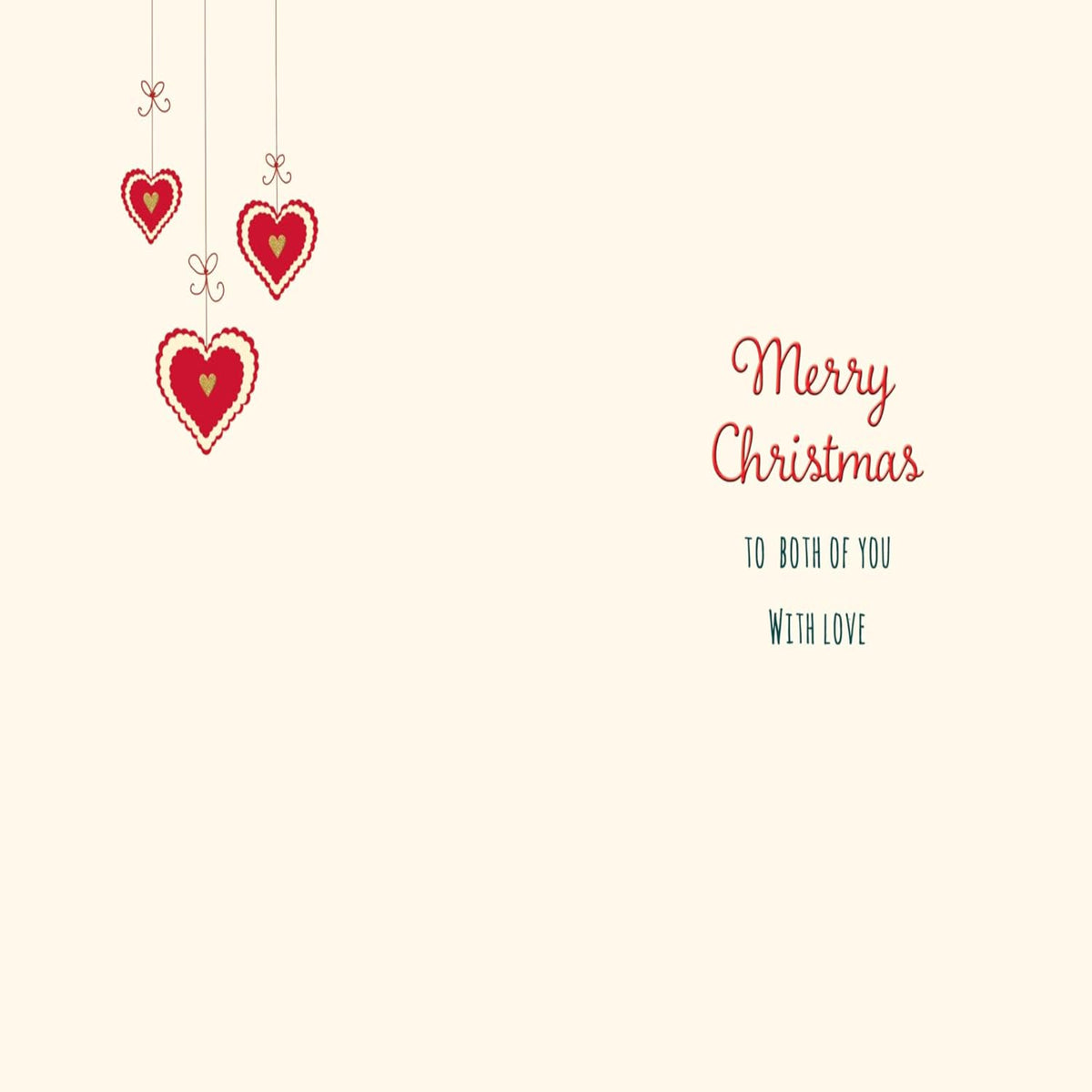 Modern Christmas Card for Mum & Dad | Piccadilly Greetings 2 Robins Card - 7 x 5 inches