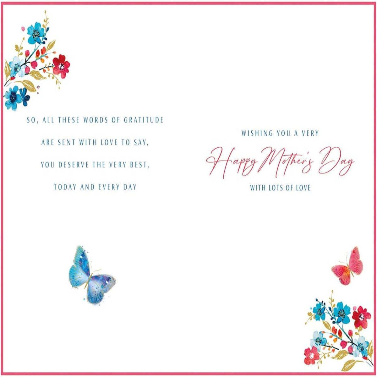 Mother’s Day Card for Mum from Daughter – Butterflies - Regal Publishing - 12 x 8 inches