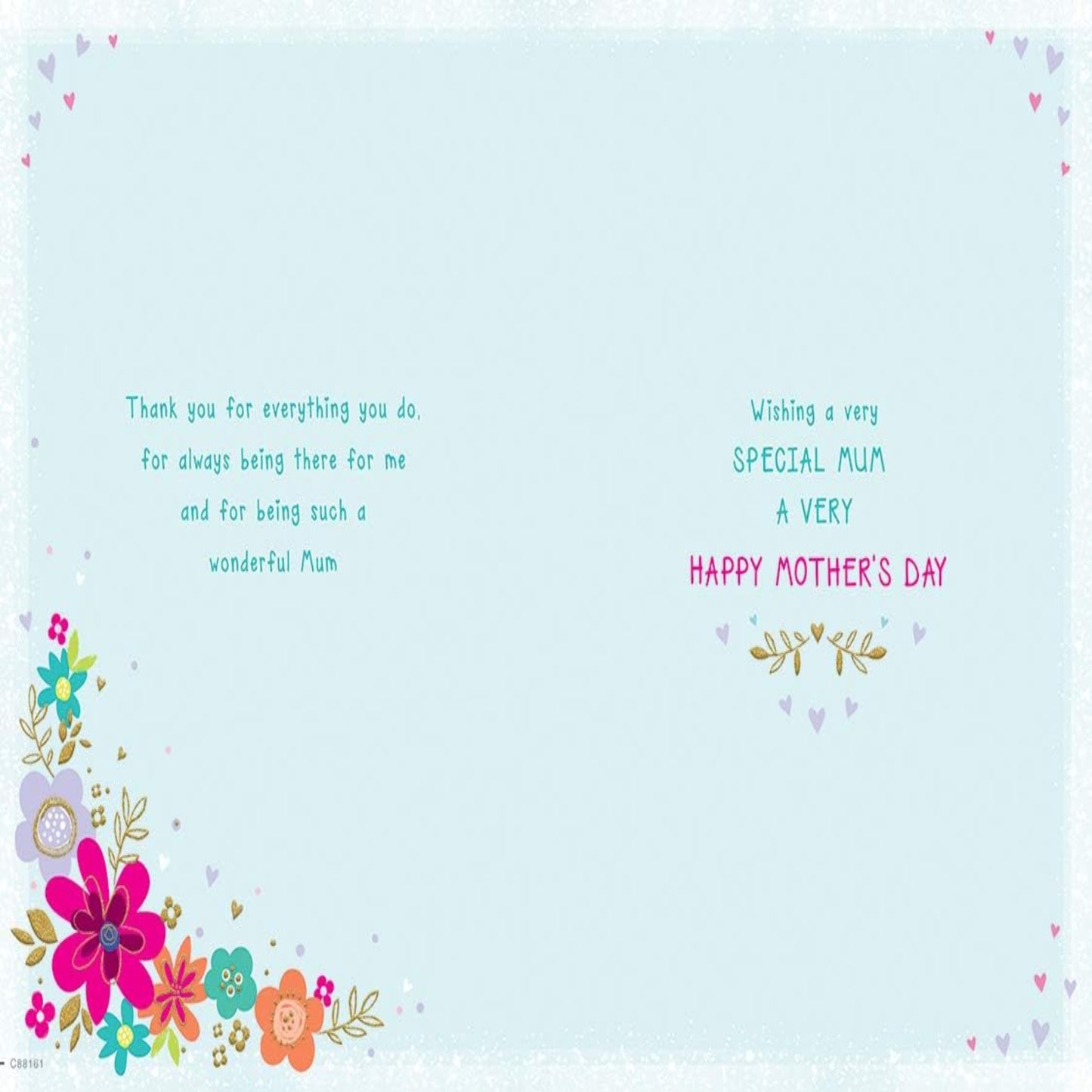 Mum Mother’s Day Card – Butterfly Sentiment Greeting Card - 9 x 6 inches