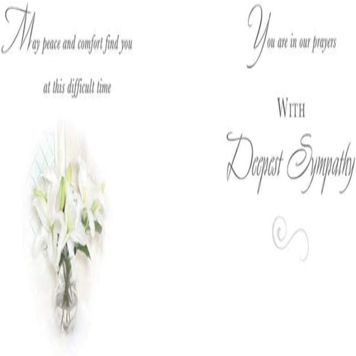 Piccadilly Greetings Traditional Sympathy Card - 7 x 5 inches