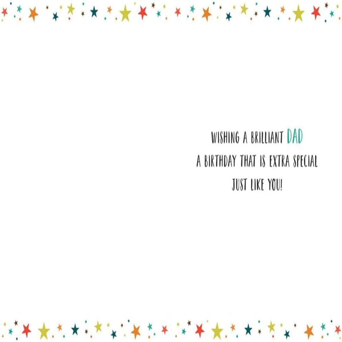 Regal Publishing Modern Birthday Card for Dad - white|black|red|grey|green - 8 x 6 inches