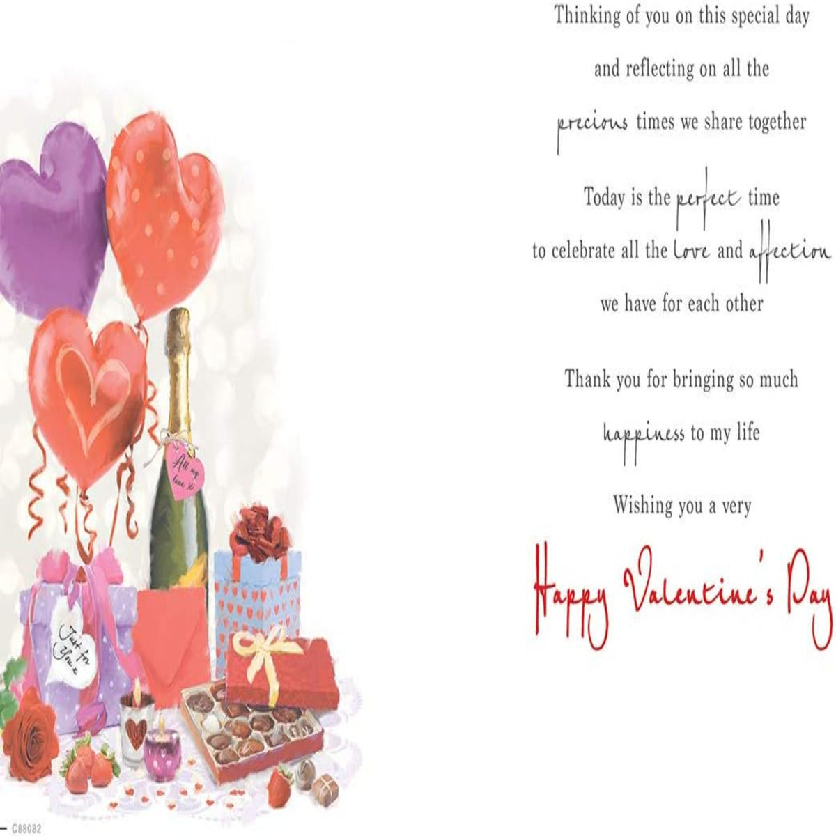 Regal Publishing Open Valentine’s Card – Romantic Greeting Card - 9 x 6 inches