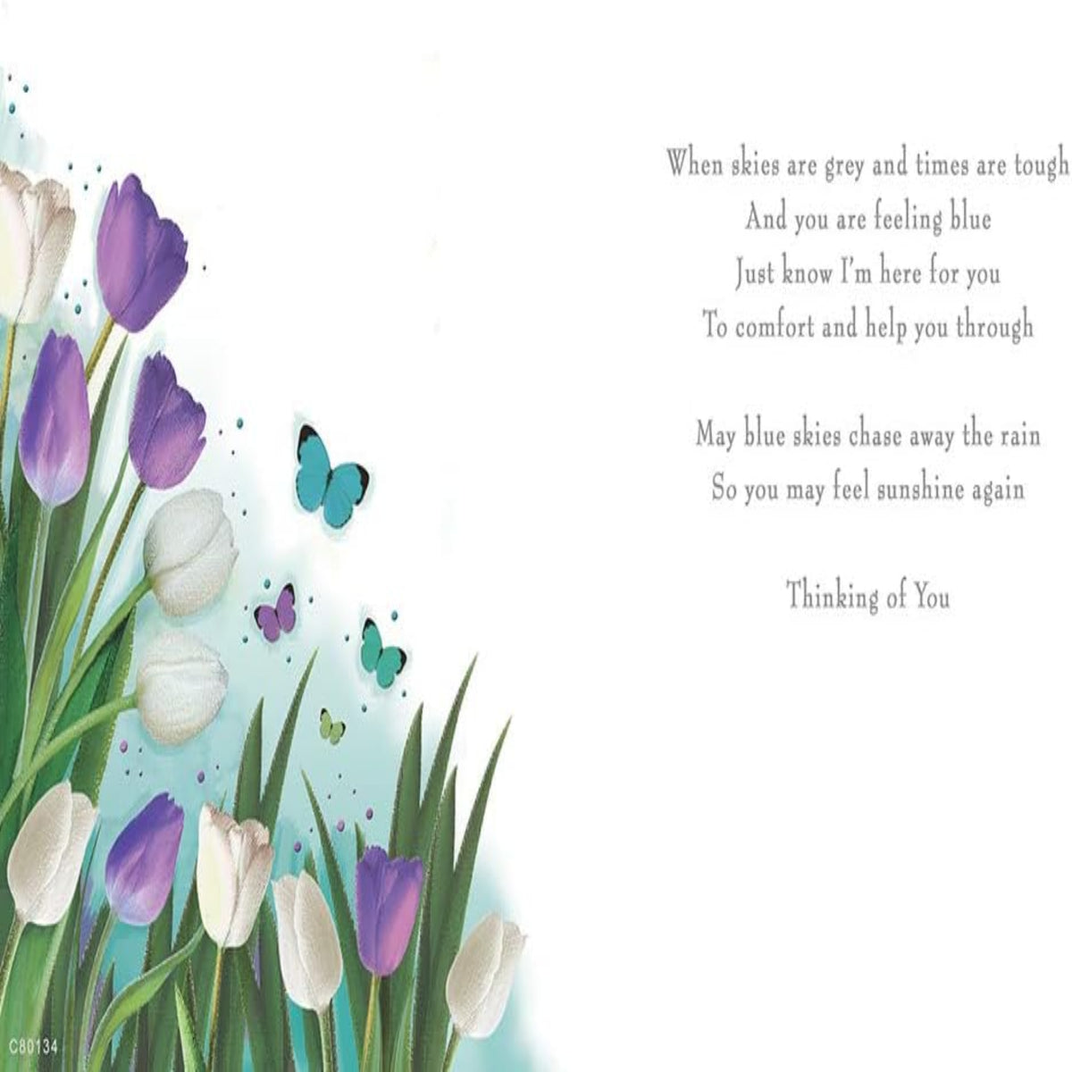 Regal Publishing Thinking of You Card - 8 x 6 inches
