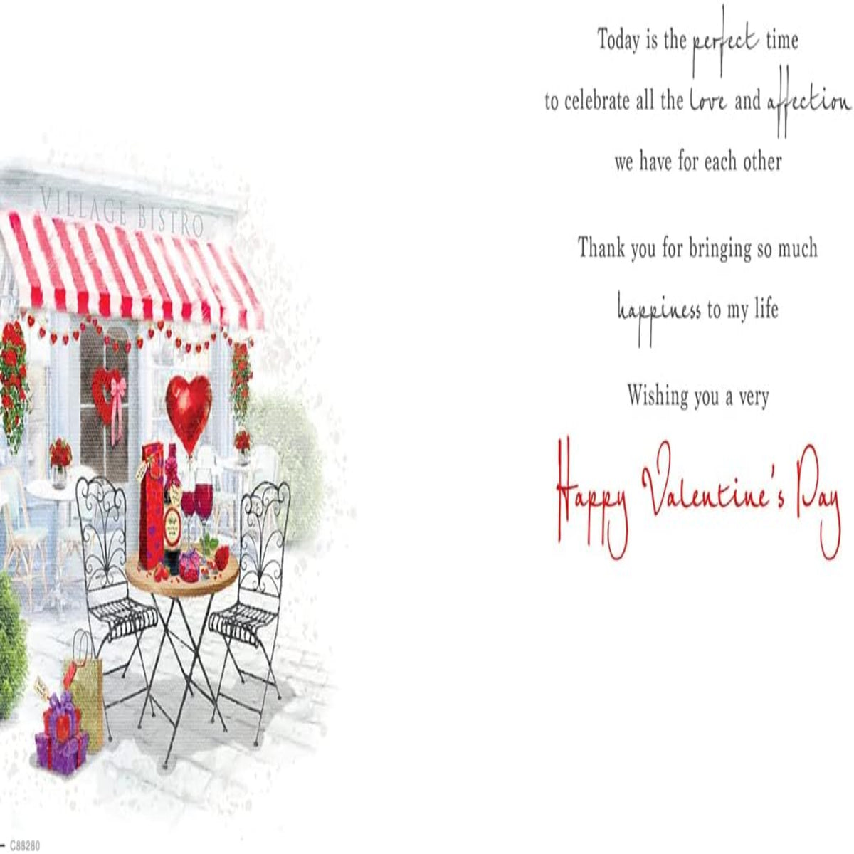 Regal Publishing Traditional Valentine’s Day Card – Open Design - 9 x 6 inches