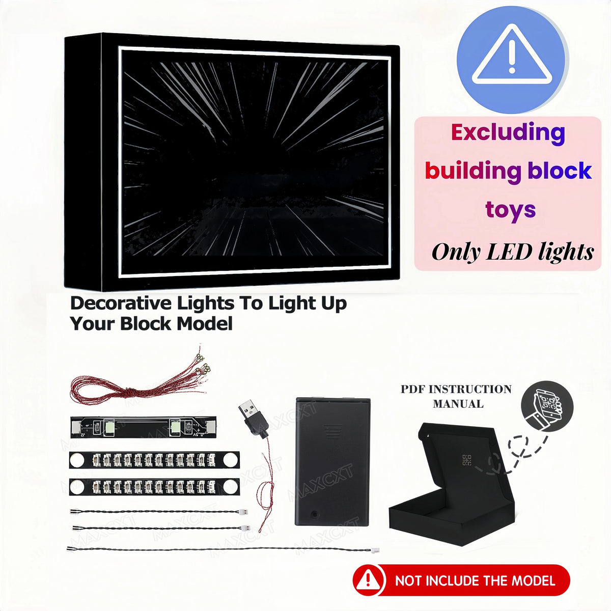 5V LED Light (No Model) for LEGO Icons 10316 the Lord of the Rings: Rivendell Decorative Lamp with Battery Box