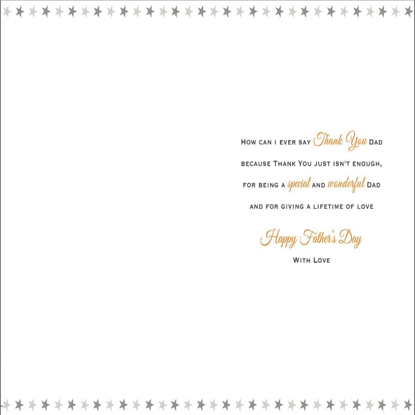 Sentimental Father's Day Card for Dad - Regal Publishing - 9 x 6 inches