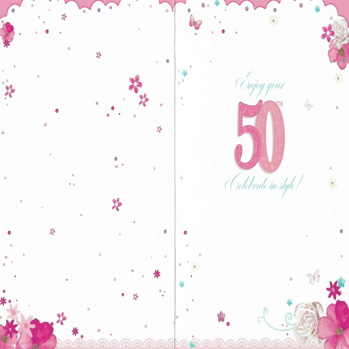 Simon Elvin - Happy 50th Birthday Card for Her - 14 x 20cm