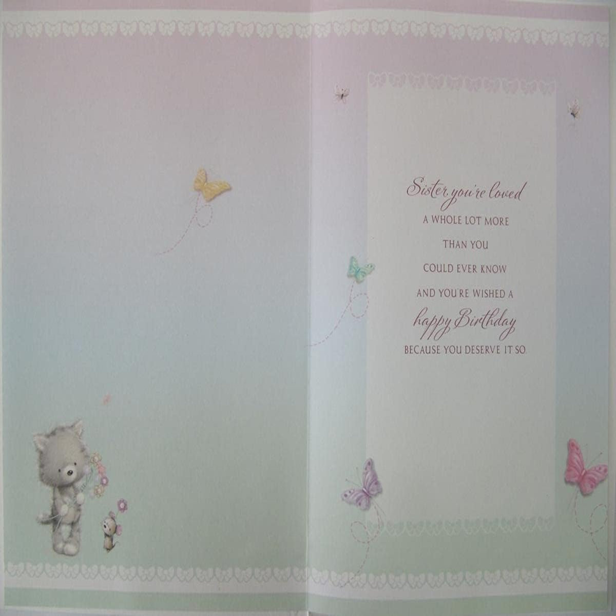 Sister Birthday Card with Colourful Design | Wonderful Words Greeting Card