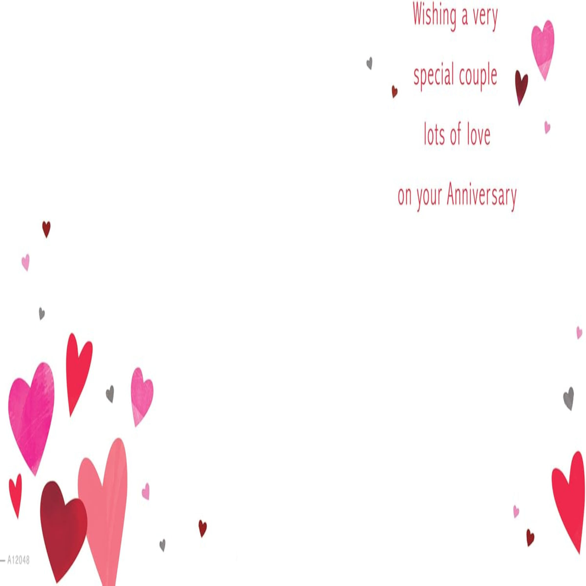 Son & Daughter-in-Law Anniversary Card | Piccadilly Greetings Hearts Design - 8 x 6 inches