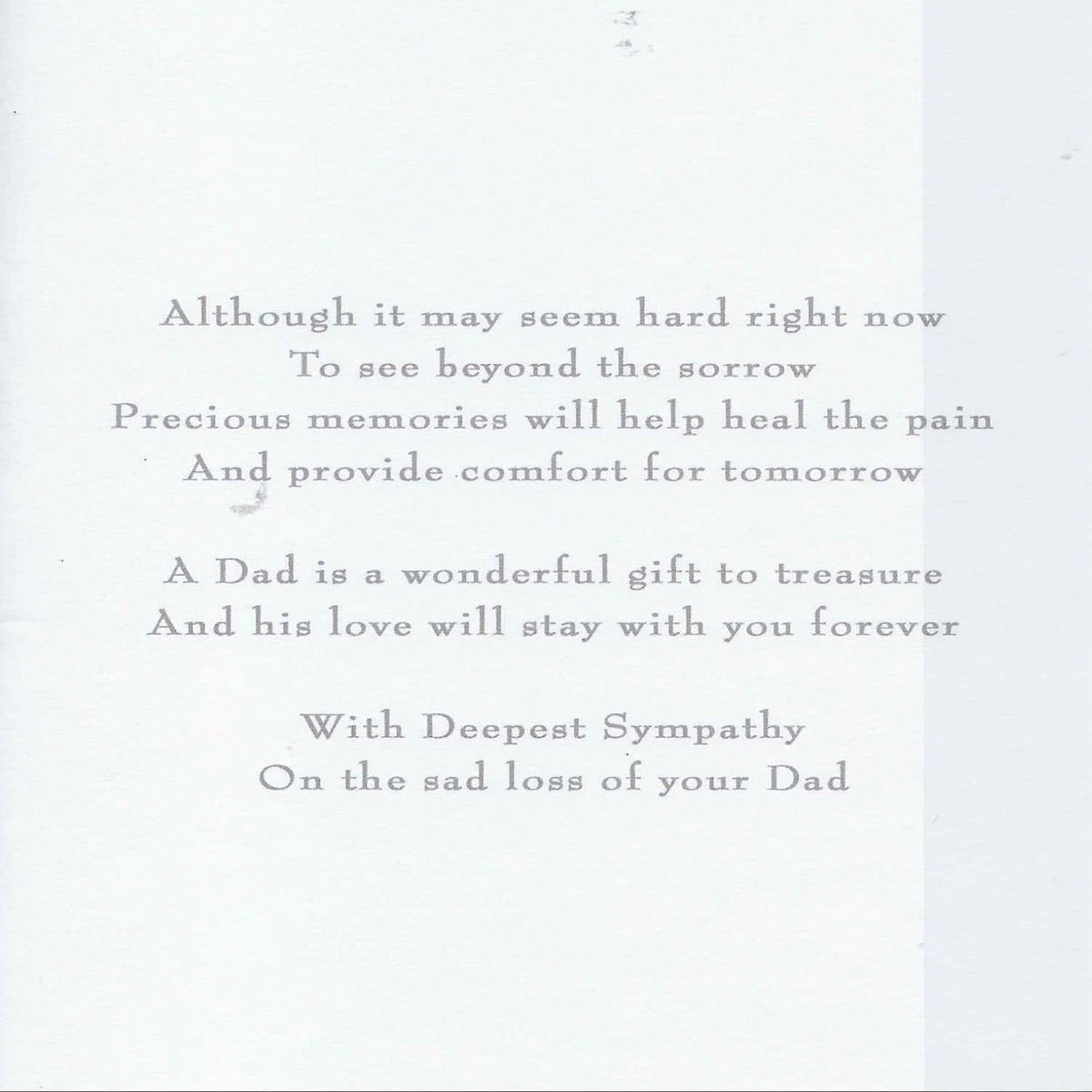 Sympathy Card for Loss of Dad – Father Bereavement Card - 210 x 290 mm