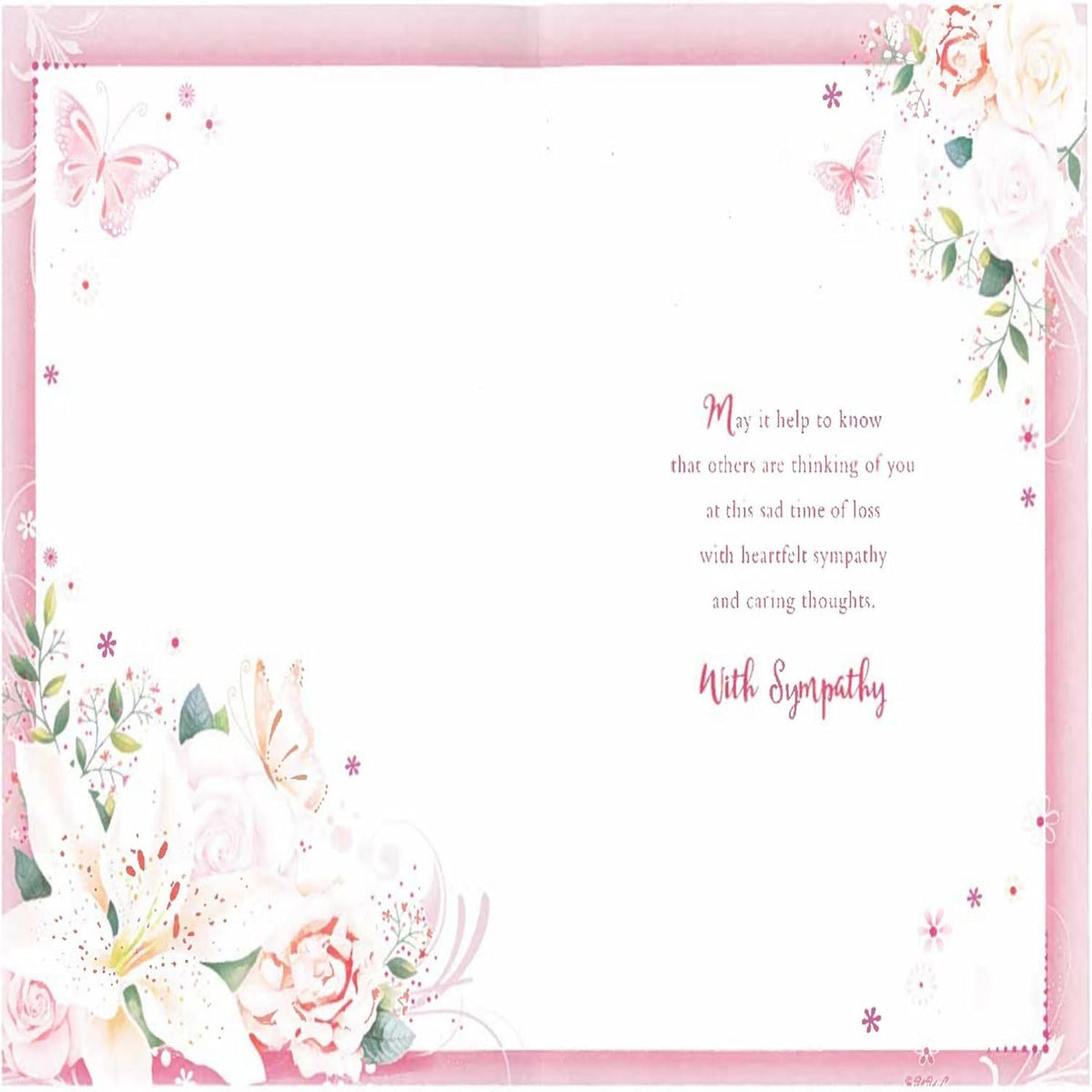 Sympathy Card for Loss of Wife – Traditional Bereavement Card - 19.5 x 13.5 cm