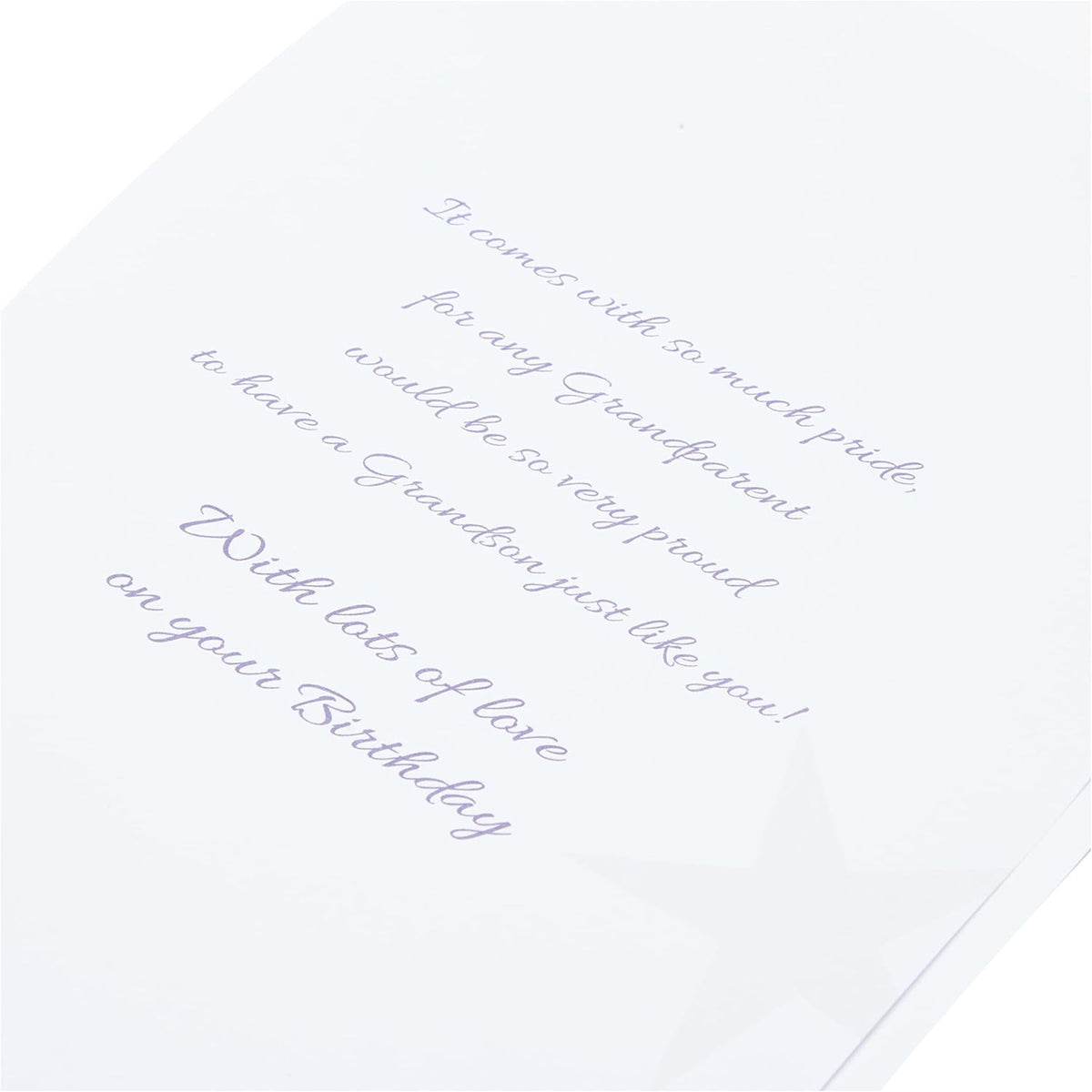 Traditional Birthday Card for Grandson Green - 9 x 6 inches
