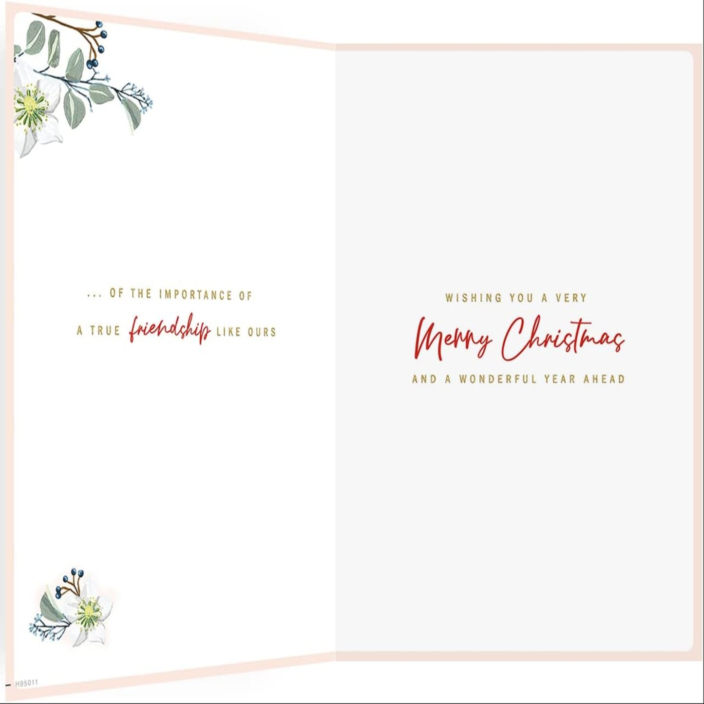 Traditional Christmas Card for Friend - Avant Garde - 9 x 6 inches