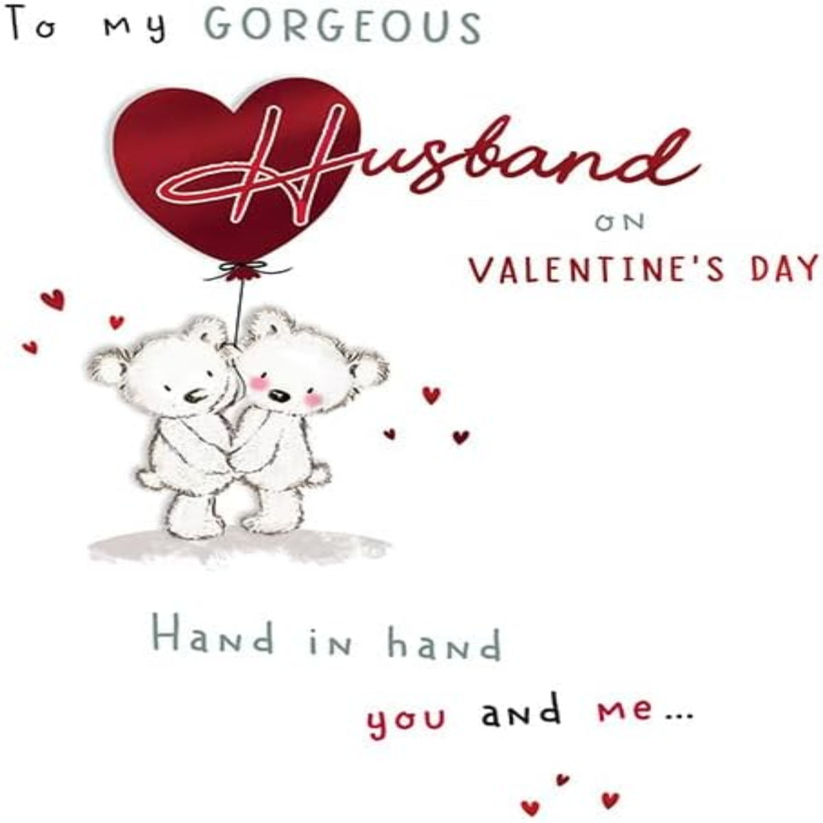 Valentine’s Day Card for Husband – To My Gorgeous Husband - Piccadilly Greetings - 8 x 6 inches
