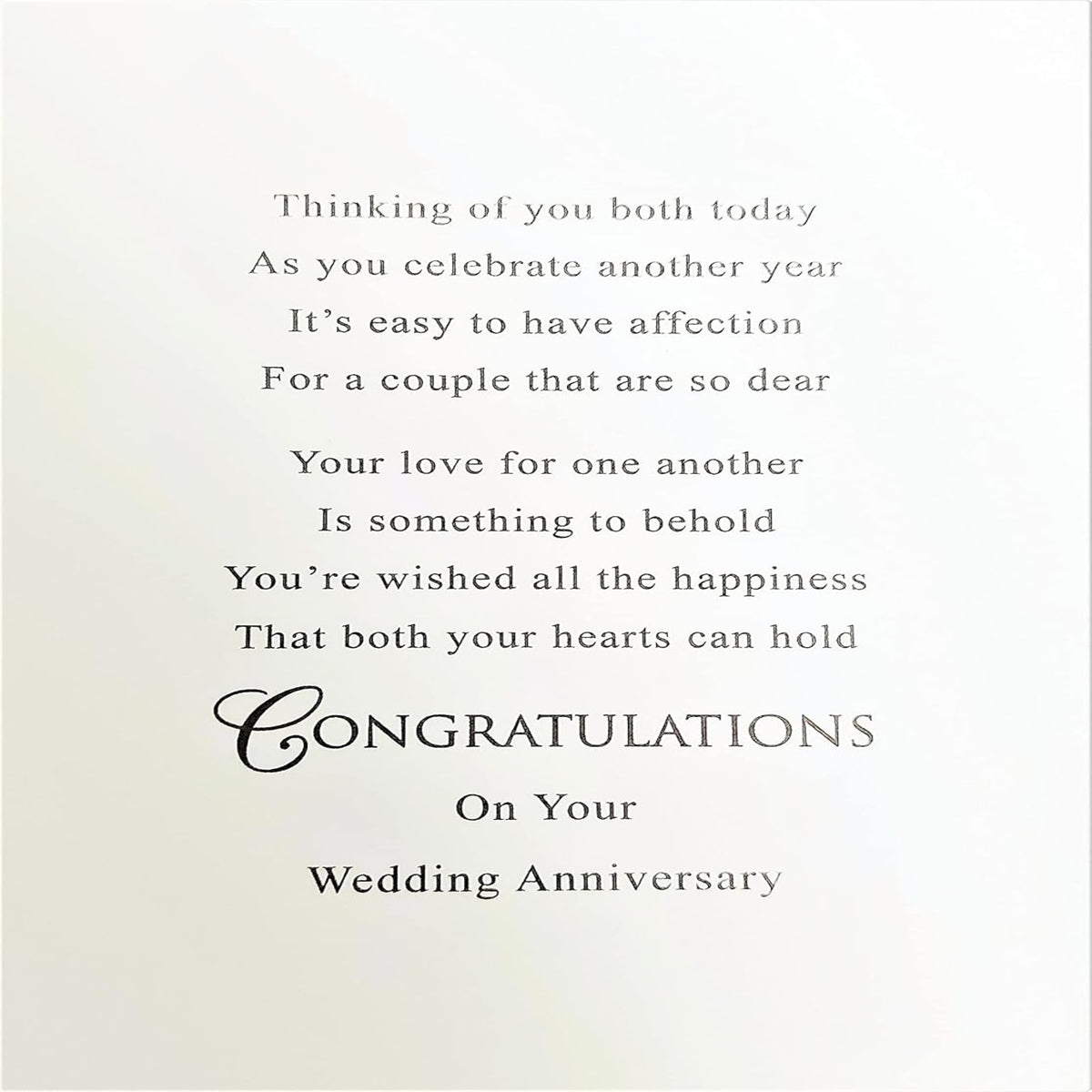 Wedding Anniversary Congratulations Card - Special Thoughts - Picnic Design - 16 x 23 cm