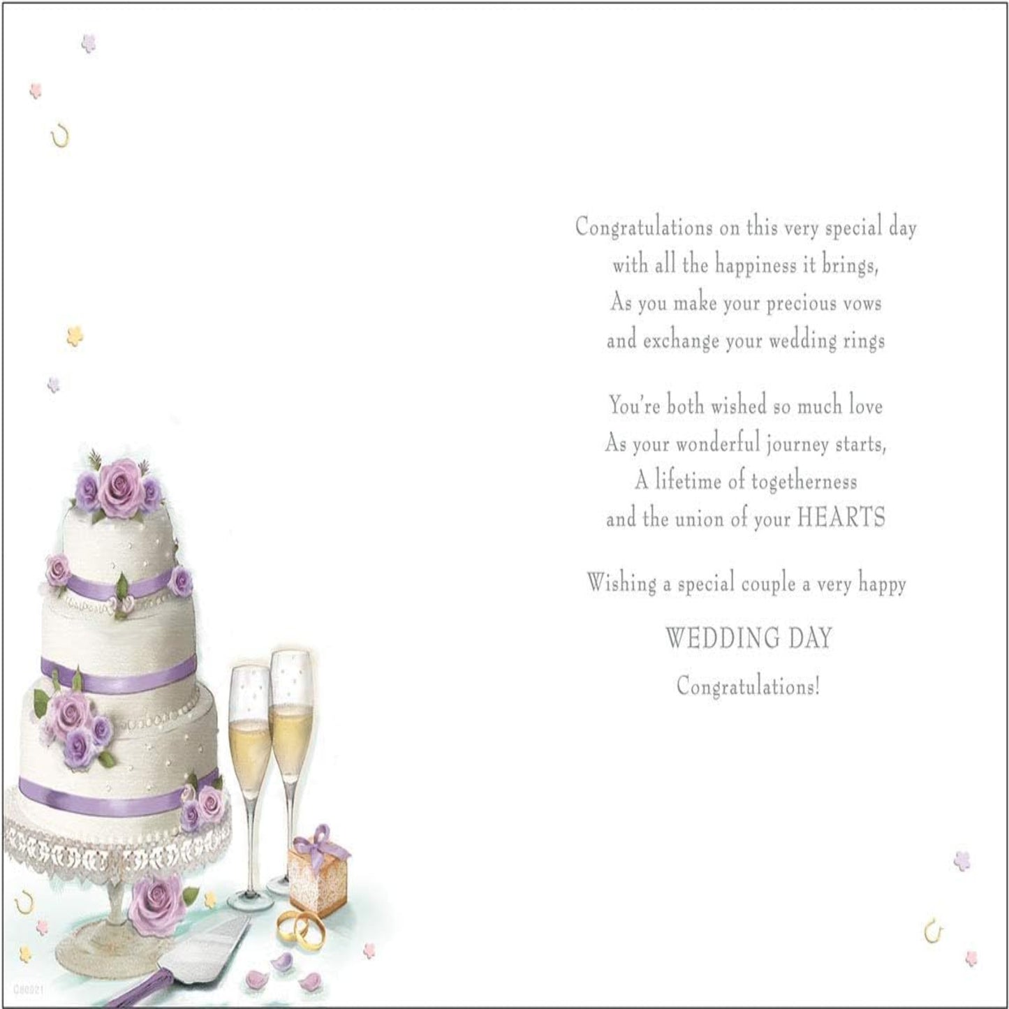 Wedding Congratulations Card - Regal Publishing - 9 x 6 inches